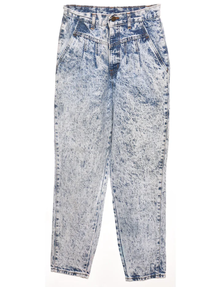 Acid Wash Tapered 1980s Jeans