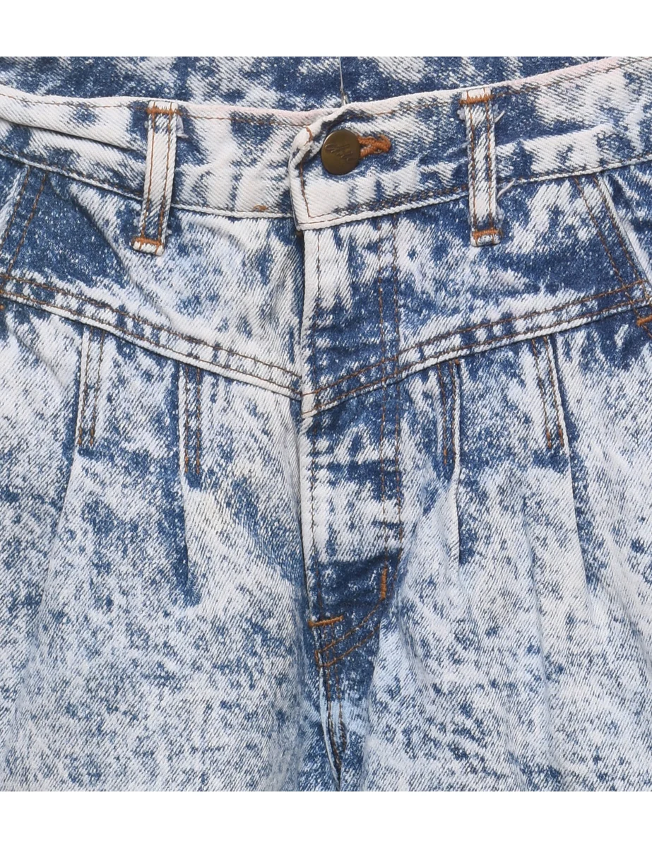 Acid Wash Tapered 1980s Jeans