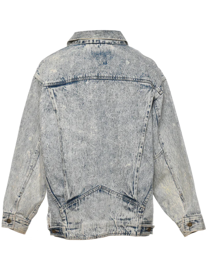 Acid Wash 1980s Denim Jacket